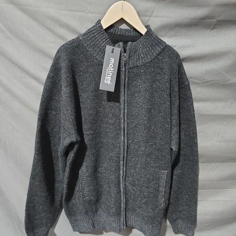 MATINEE STEVEN MEN'S FLEECE-LINED CARDIGAN – CHARCOAL GREY, XL