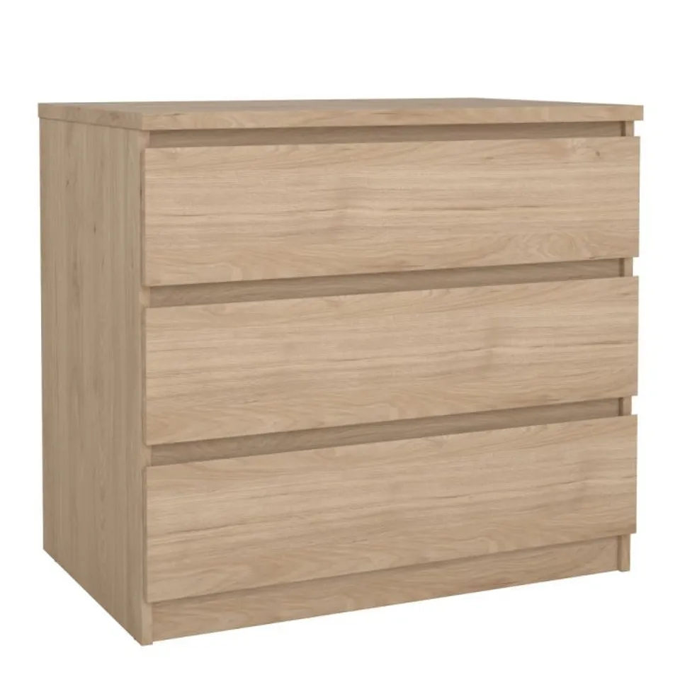 BOXED NAIA CHEST OF 3 DRAWERS IN JACKSON HICKORY OAK