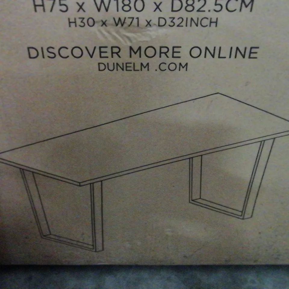 BOXED JACKSON DINING TABLE IN RUSTIC PINE - H75 X W180 X D82.5CM 