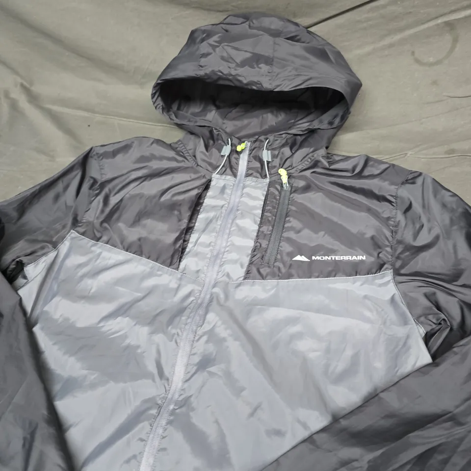 MONTERRAIN FULL ZIP WINDBREAKER JACKET - SIZE SMALL