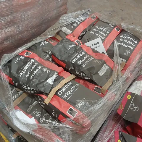 PALLET CONTAINING A LARGE QUANTITY OF CHARCOAL BRIQUETTE BAGS 