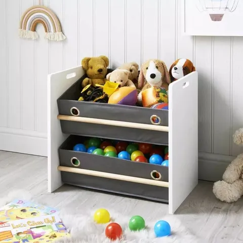 KIDS HOME 2 BASKET STORAGE CABINET (G-0604) - COLLECTION ONLY