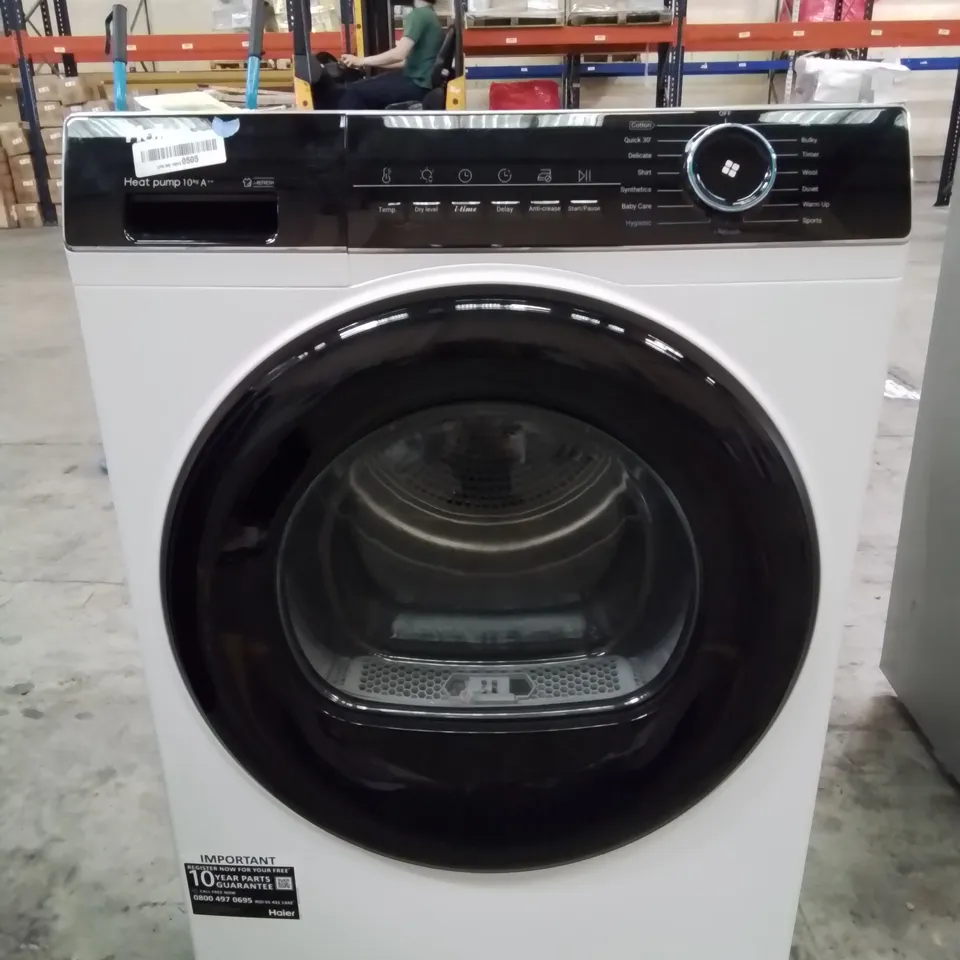 HAIER HD 100 HEAT PUM SYSTEM TUMBLE DRYER IN WHITE -COLLECTION ONLY-
