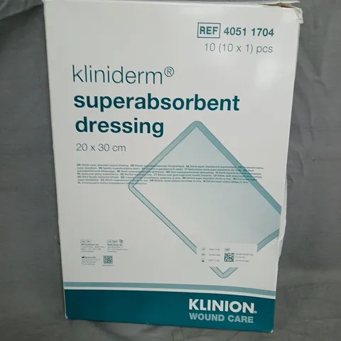 KLINIDERM SUPERABSORBENT DRESSING 20 X 30 CM – BOX OF 10 