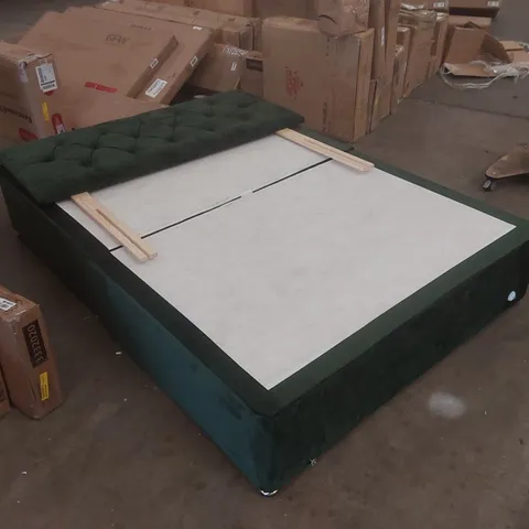 NADYAH DIVAN BED SET SIZE: DOUBLE (4'6) COLOUR: PINE GREEN STORAGE TYPE:2 DRAWERS