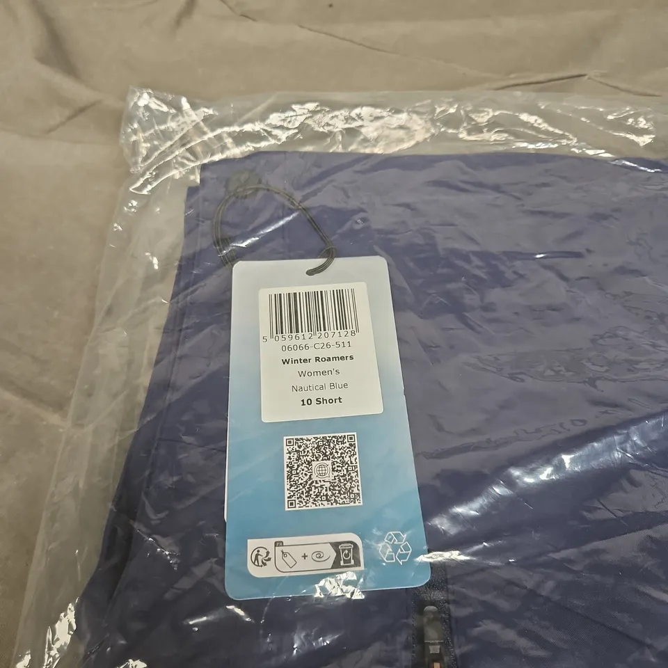 ROHAN WINTER ROAMERS TROUSERS WOMENS NAUTICAL BLUE SIZE 10 SHORT