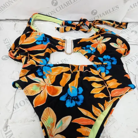 WOMANS RIVER ISLAND SWIMSUIT WITH FLOWER PRINT - UK 12