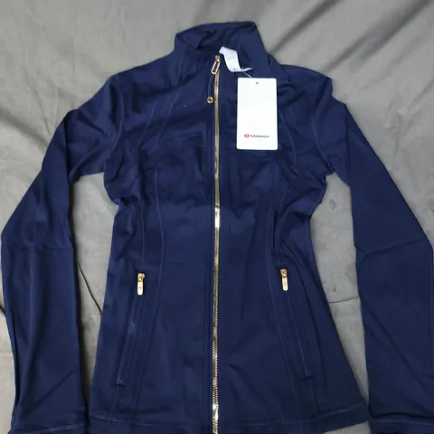 LULULEMON LONG SLEEVE ZIP-UP JACKET IN NAVY SIZE 2