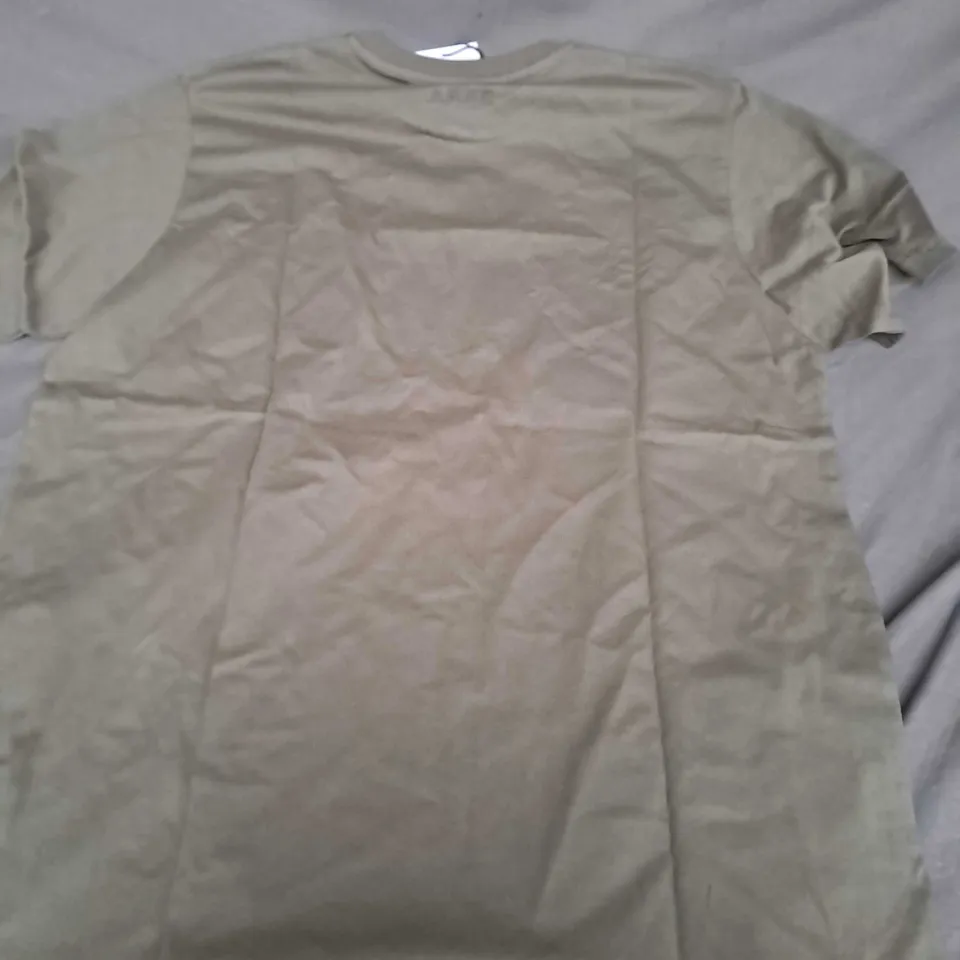 ARNE SLIM FIT COTTON T-SHIRT IN SAGE - LARGE