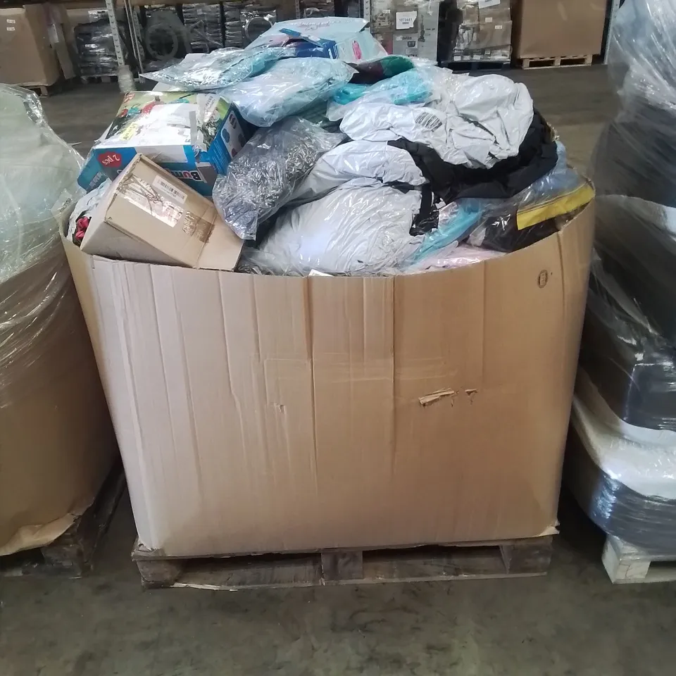 PALLET CONTAINING LARGE QUANTITY OF INFLATABLE POOLS,LILOS,FOOTBALLS AND POOL TOYS ETC.