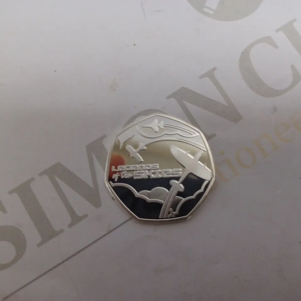 SUPERMARINE SPITFIRE COLLECTABLE 50P COIN