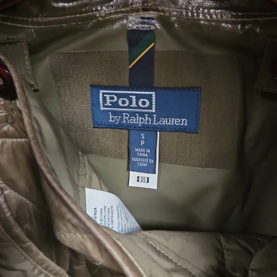 POLO RALPH LAUREN ZIP COAT IN FOREST GREEN - SMALL