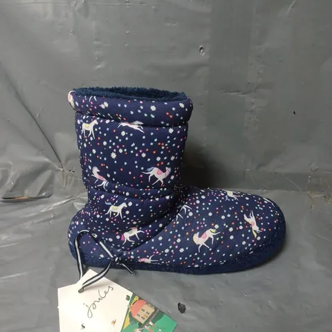 PAIR OF KIDS JOULES UNICORN SLIPPERSA - UK SIZE 3/4