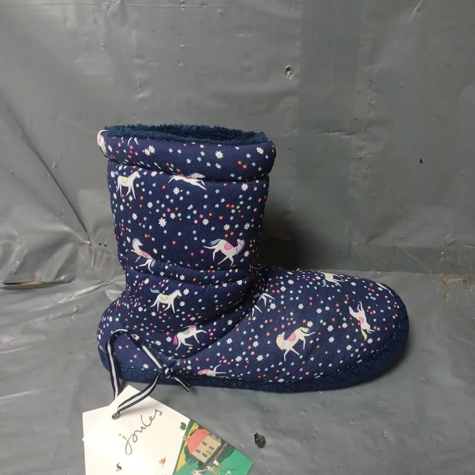 PAIR OF KIDS JOULES UNICORN SLIPPERSA - UK SIZE 3/4