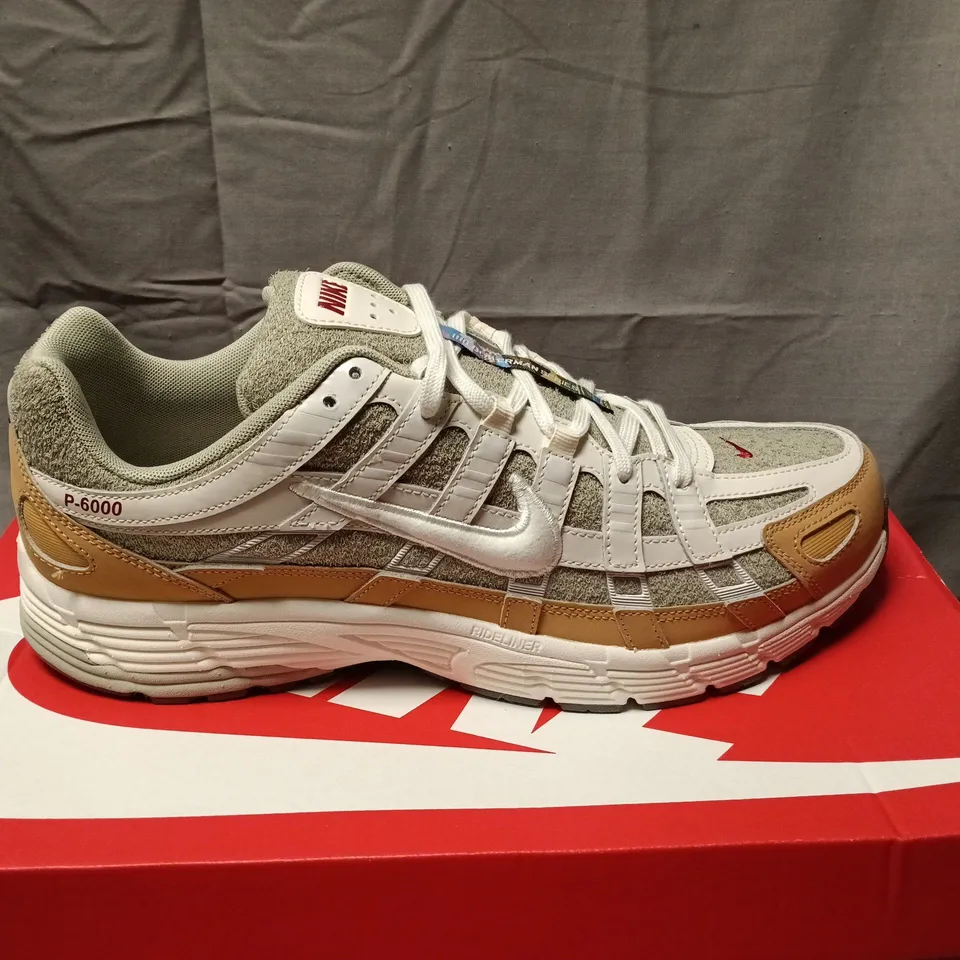 BOXED NIKE P-6000 SNEAKERS UK 12 (US 13) – GREY/WHITE/TAN