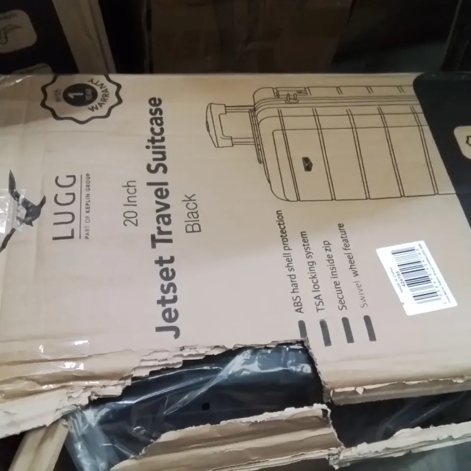 BOXED LUGG 20INCH JETSET TRAVEL SUITCASE BLACK
