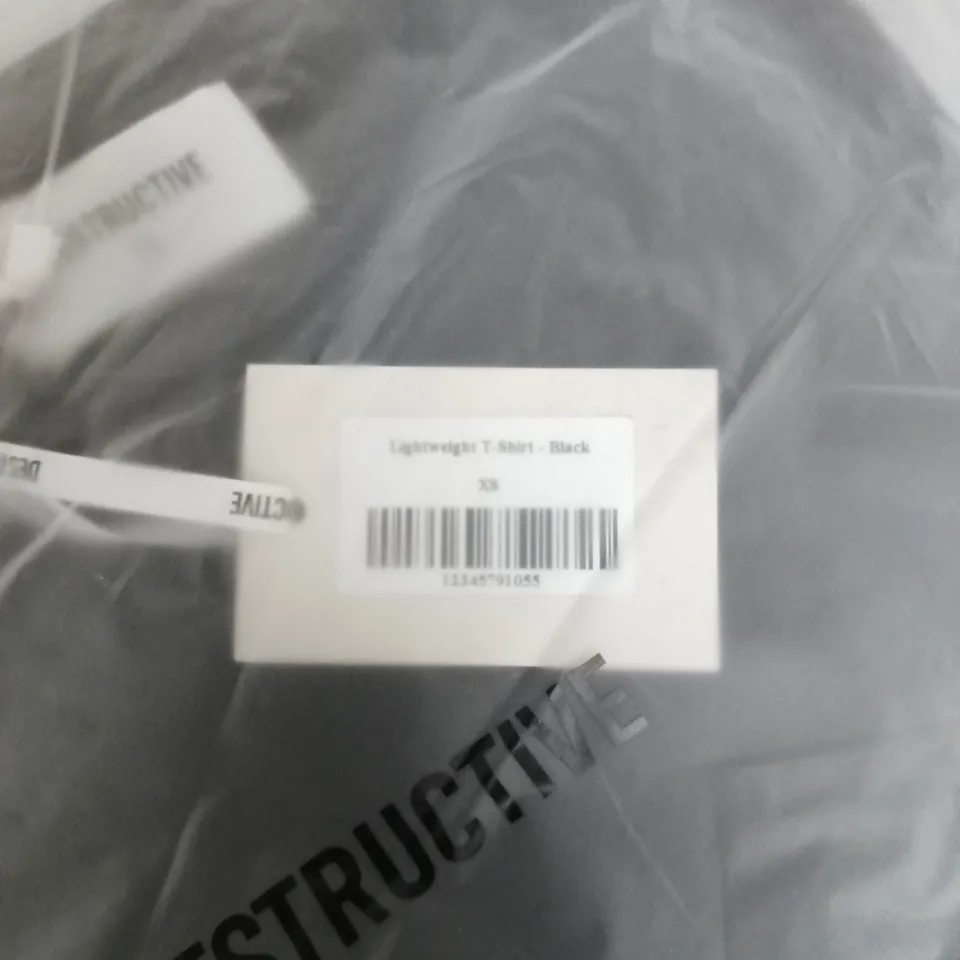 DESTRUCTIVE LIGHTWEIGHT T‑SHIRT – BLACK, UK 6 (XS)