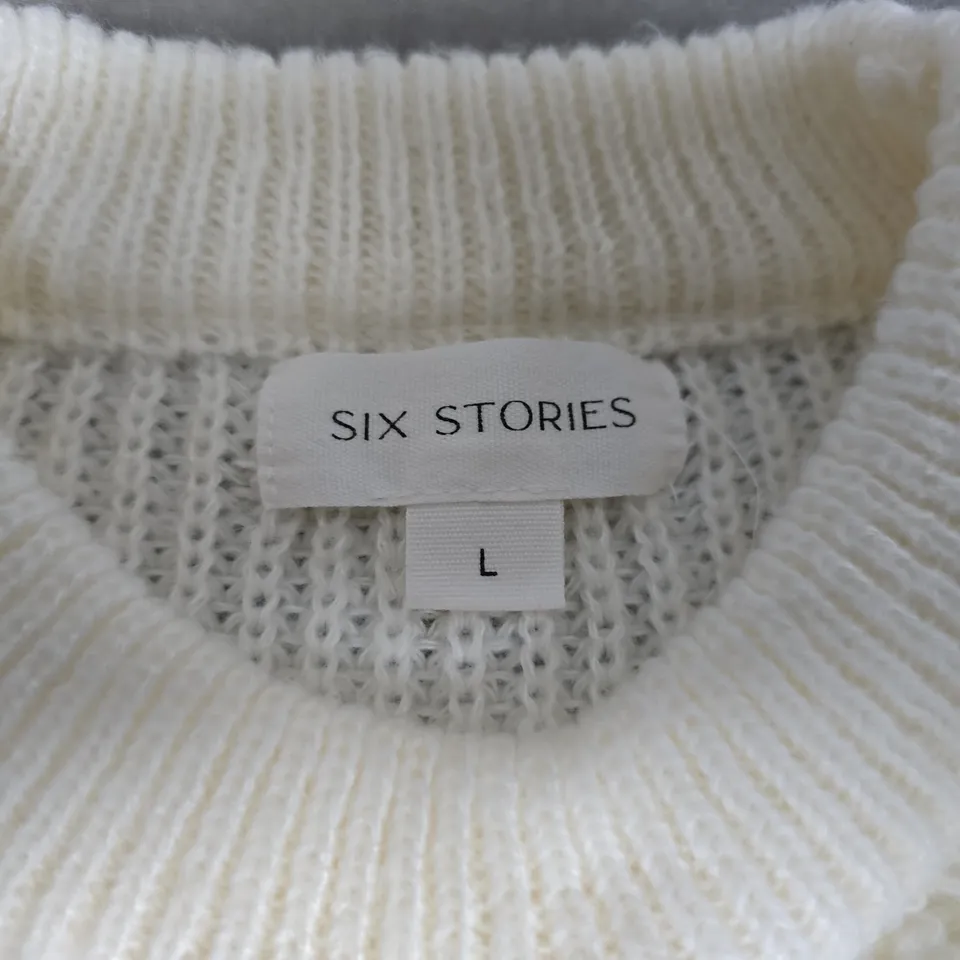 SIX STORIES LAST CHRISTMAS AS A MISS SWEATER IN WHITE - LARGE