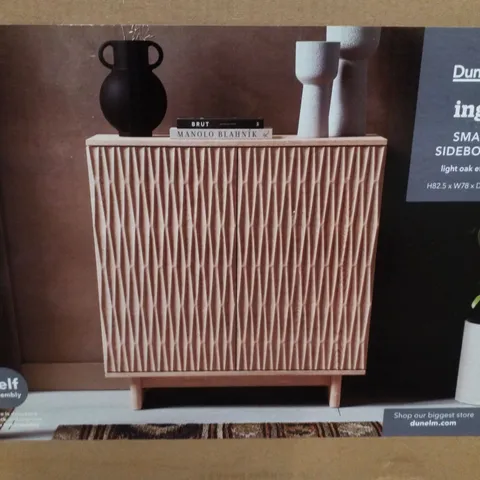 BOXED INGA SMALL SIDEBOARD OAK EFFECT