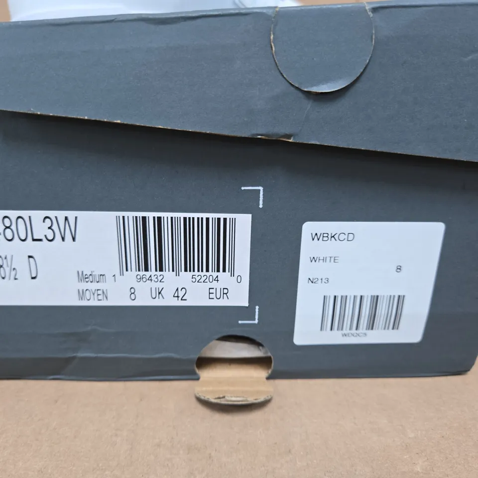 NEW BALANCE BB480L3W WHITE TRAINERS – UK 8 (US 8.5, D)
