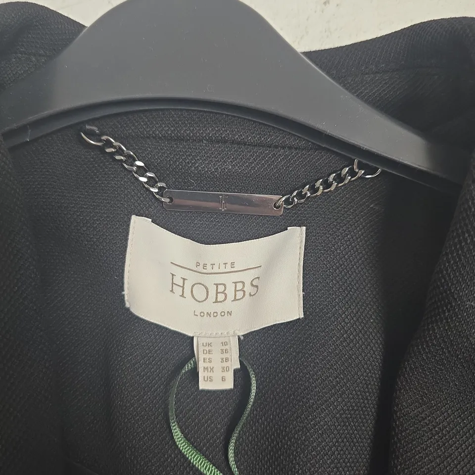HOBBS PETITE MIA JACKET – BLACK, UK 10