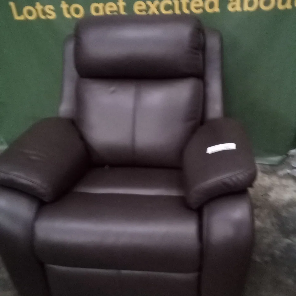 DESIGNER G PLAN MADE KINGSBURY CAPRI CHOCOLATE LEATHER ELECTRIC RECLINING THREE SEATER SOFA, ELECTRIC RECLINING ARM CHAIR AND FIXED ARMCHAIR