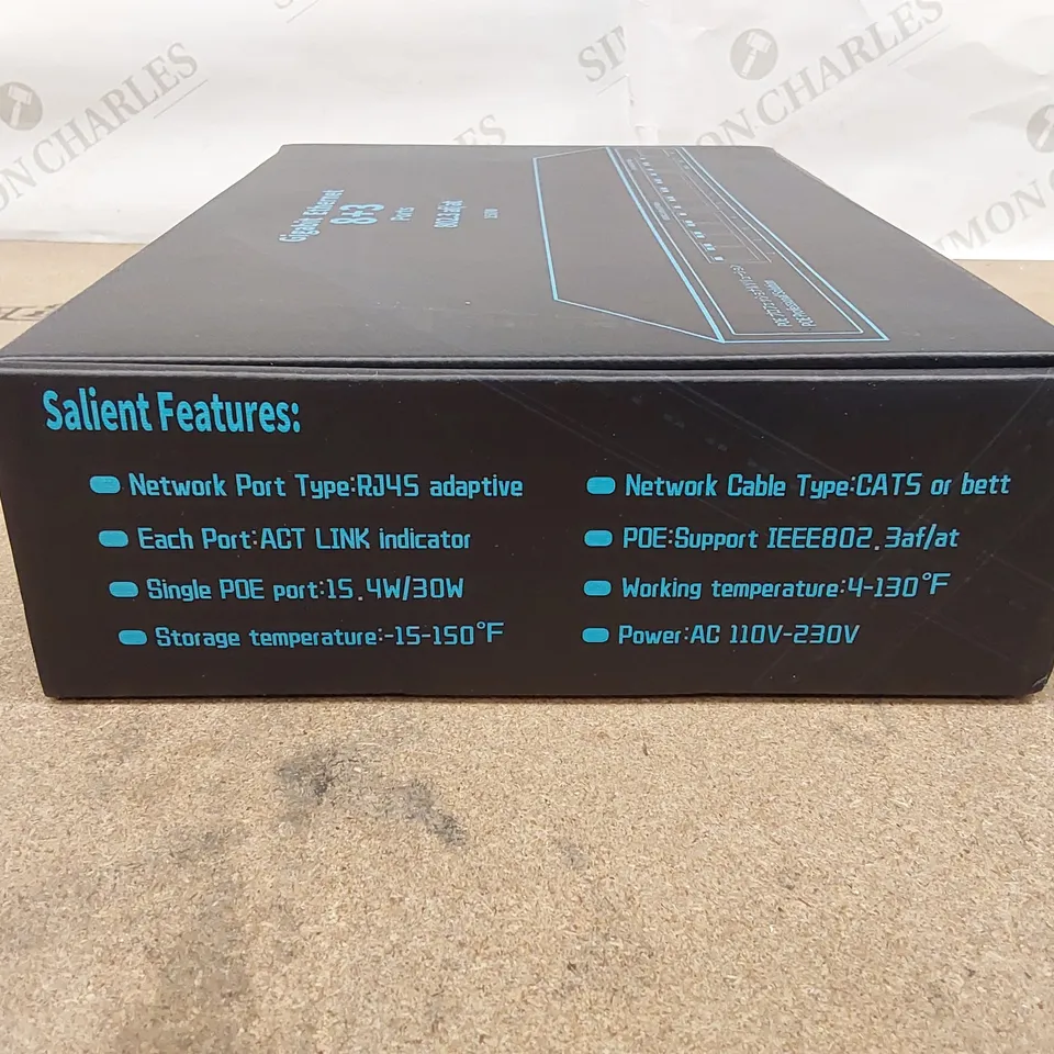 BRAND NEW BOXED GIGABIT ETHERNET 8+3 PORTS 150W POE SWITCH (1 BOX)