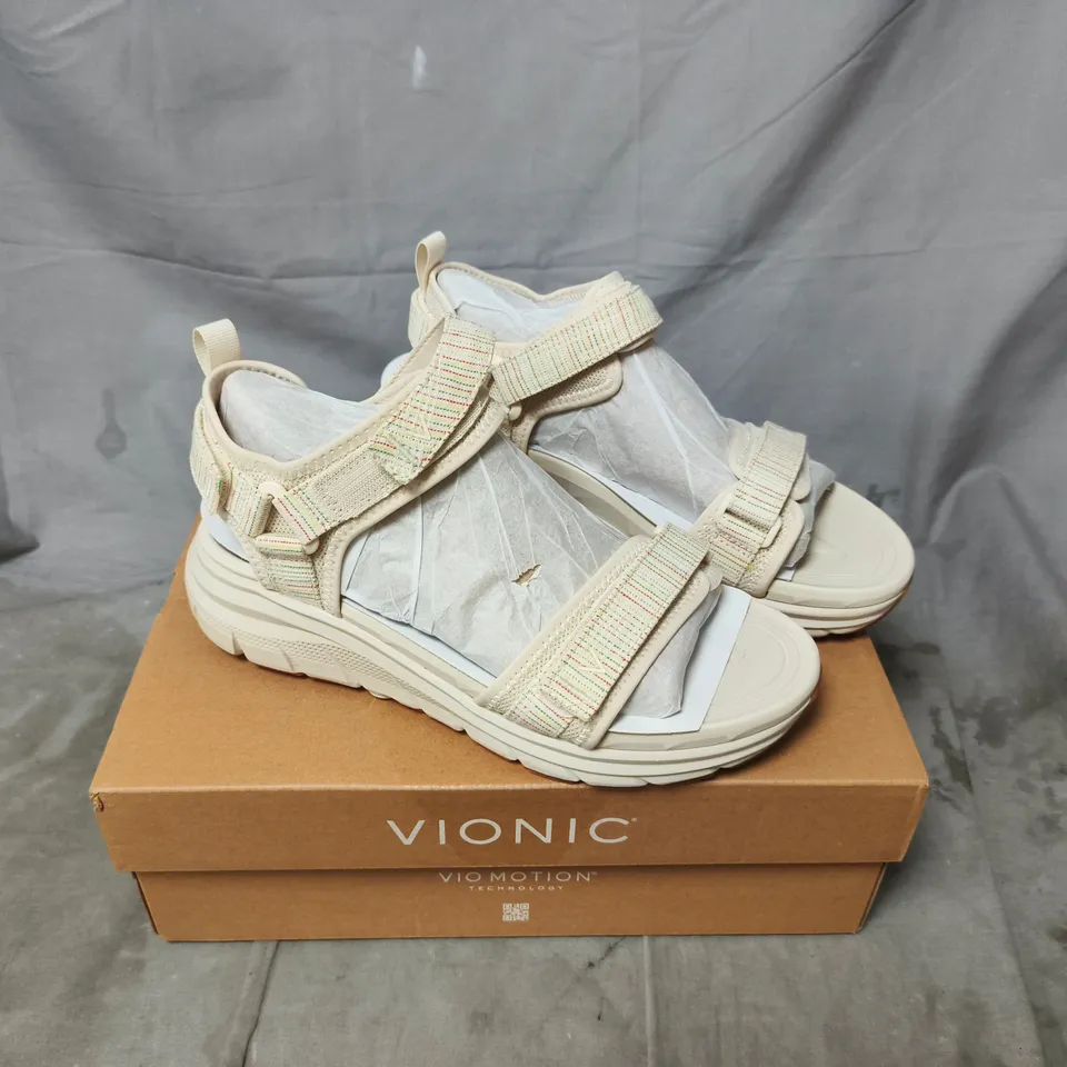 VIONIC SANDALS – BEIGE STRAPPY SANDALS UK SIZE 6