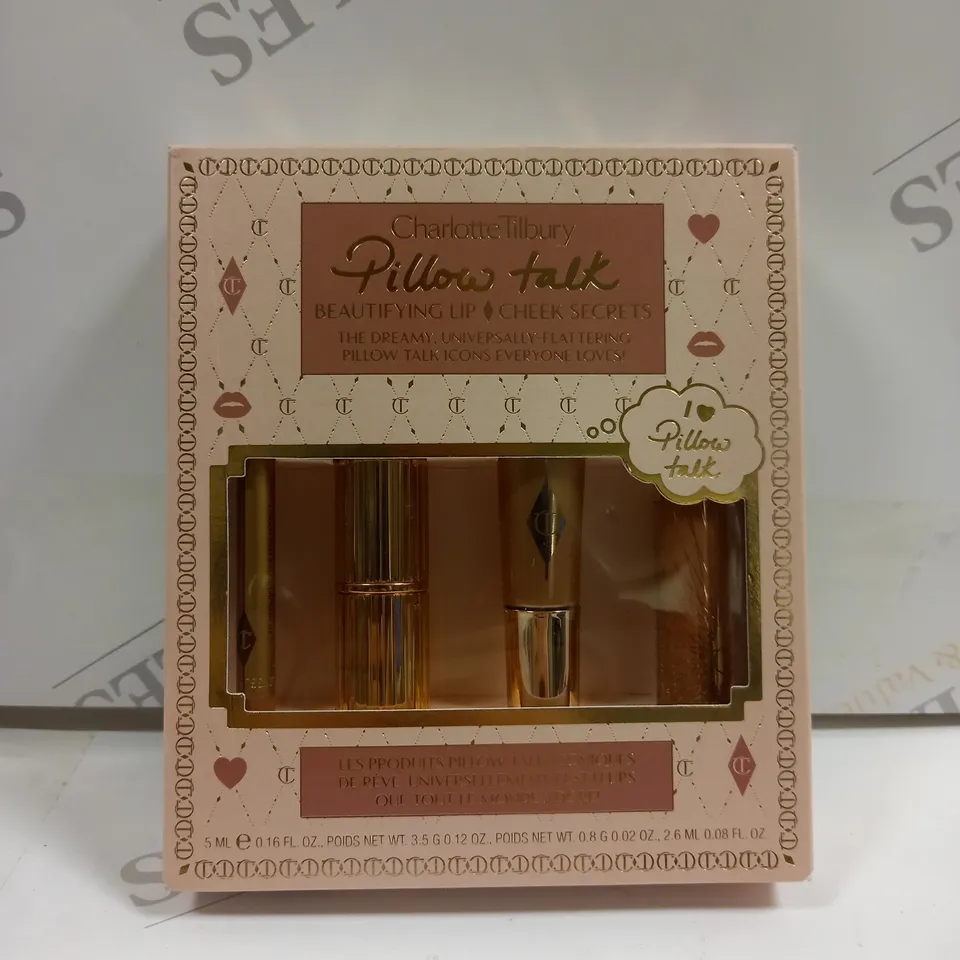 BOXED CHARLOTTE TILBURY PILLOW TALK BEAUTIFYING LIP AND CHEEK SECRETS