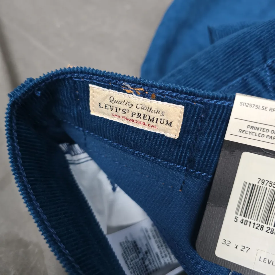 LEVIS RIBCAGE STRAIGHT ANKLE CORD JEANS IN SEA GREEN - 32X27