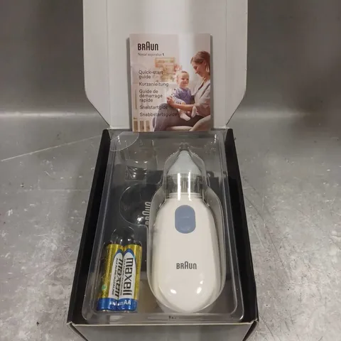 BOXED BRAUN NASAL ASPIRATOR 1 IN WHITE