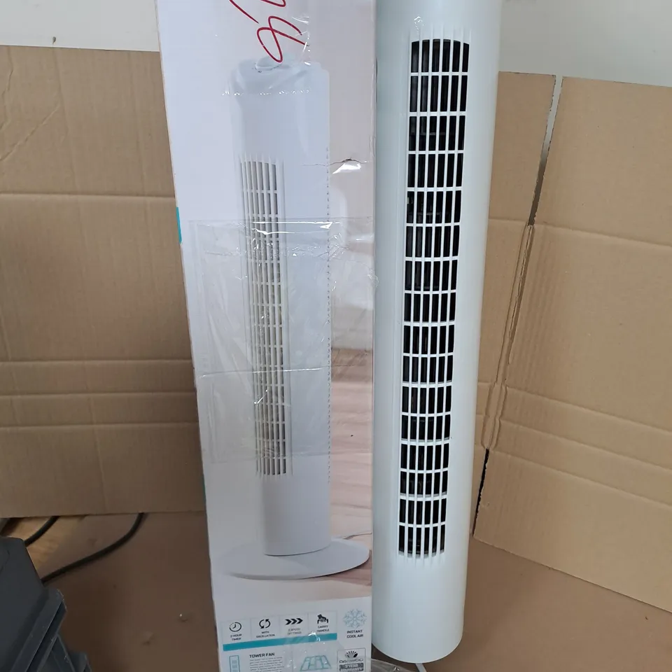 BOXED DAEWOO 32-INCH TOWER FAN WITH OSCILLATION