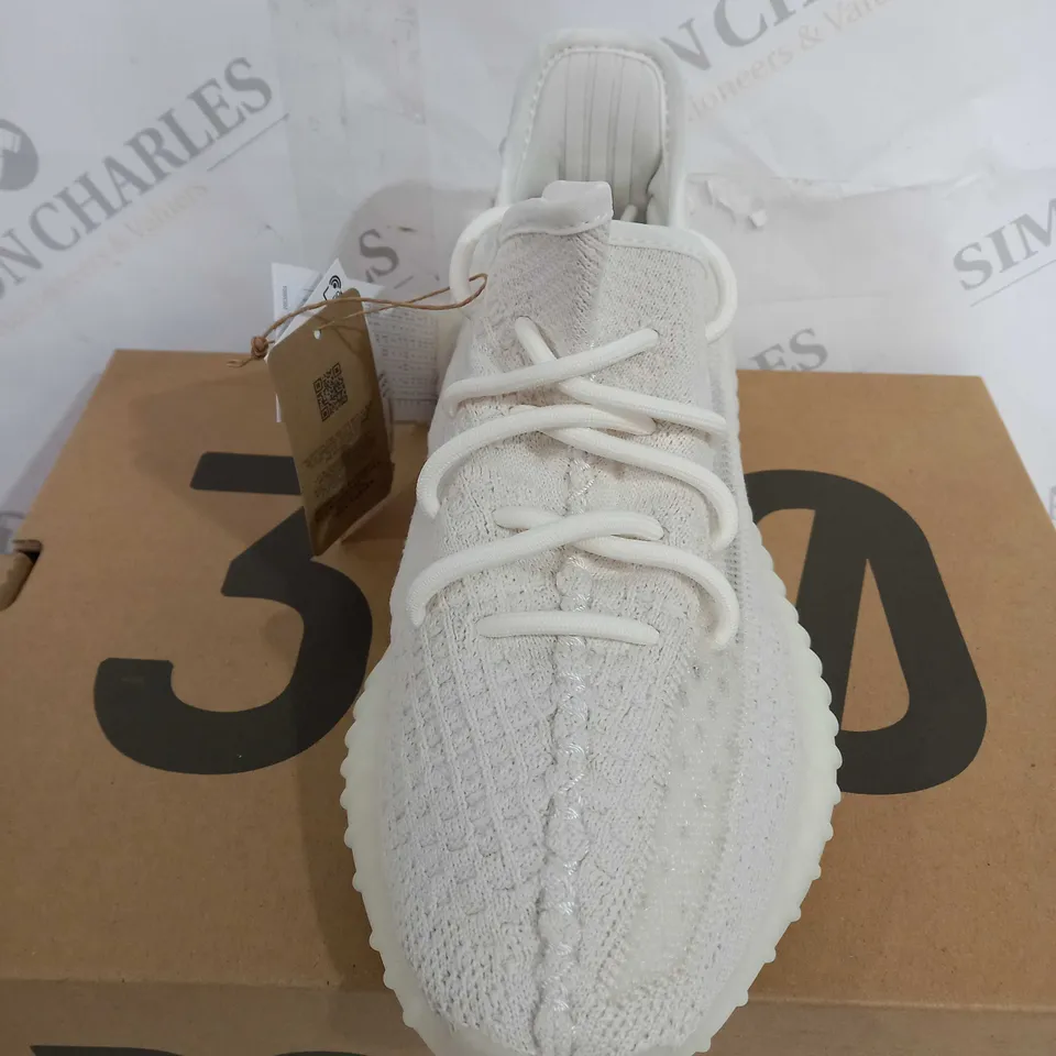 BOXED ADIDAS YEEZY BOOST 350 V2, BONE - SIZE 6.5