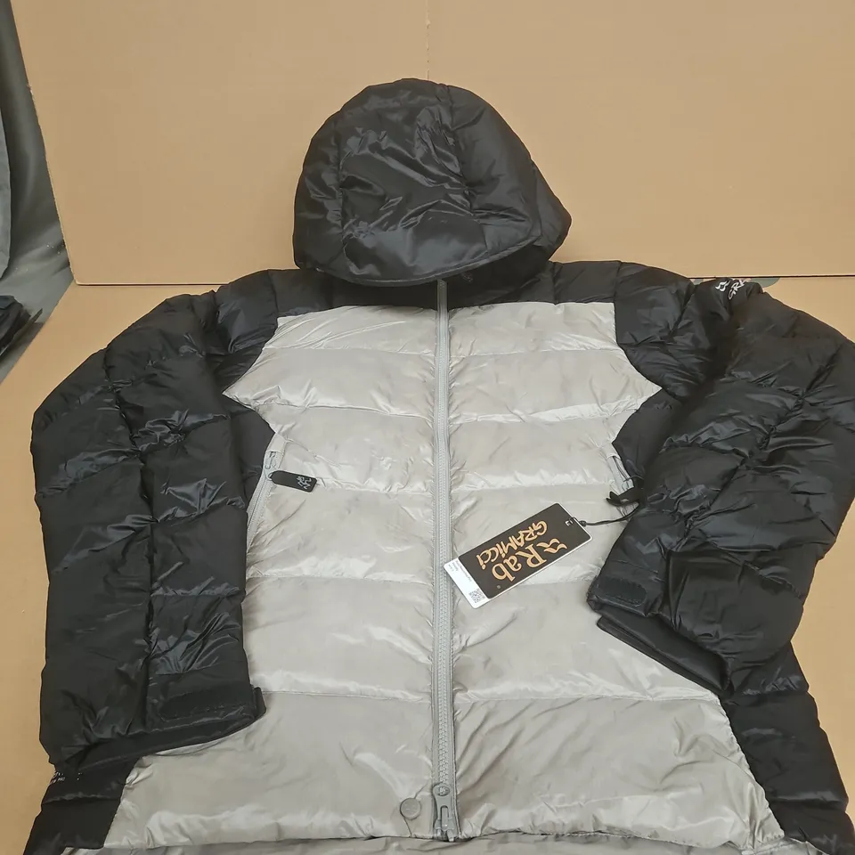 RXG NEUTRINO PRO HOODY – MEN'S GREY/BLACK PUFFER JACKET SIZE S
