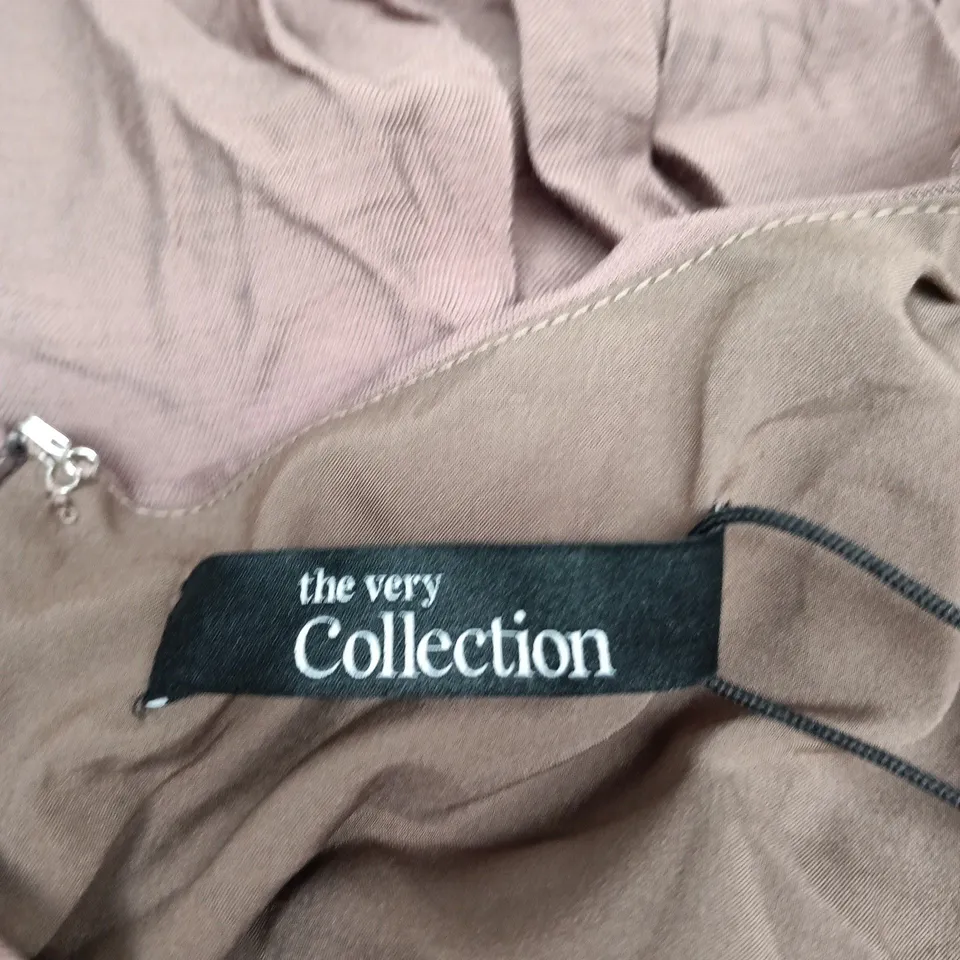 THE VERY COLLECTION WOMEN'S BROWN CRINKLE DRESS – UK SIZE 18