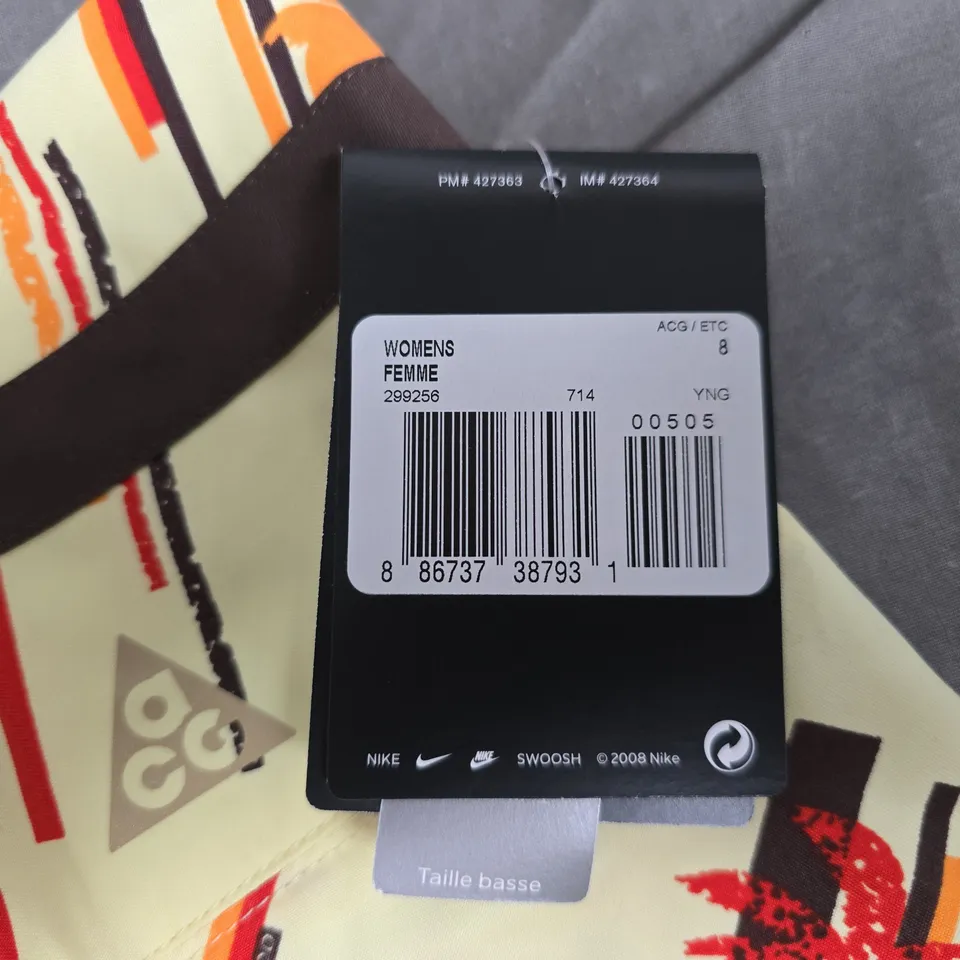 NIKE ACG WOMEN’S LOW RISE PALM PRINT SHORTS – UK 8