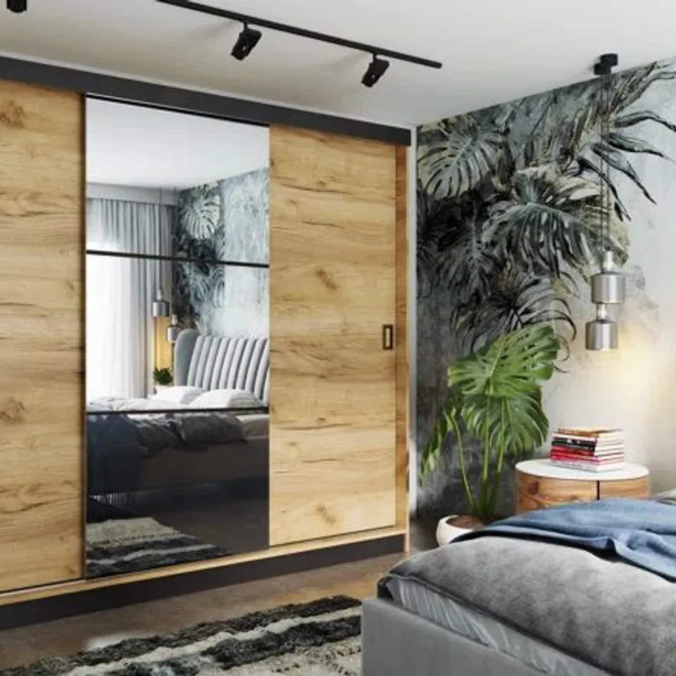 BOXED MAKAL BALKARAN 2 DOOR SLIDING WARDROBE (4 BOXES)