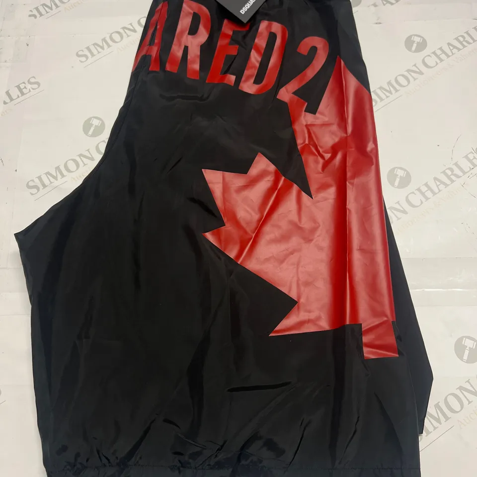 DSQUARED2 LOGO BOXING SHORTS IN BLACK SIZE 16Y