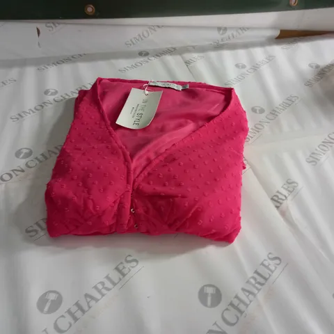PINK DOBBY RUCHED WAIST MINI DRESS UK SIZE 12