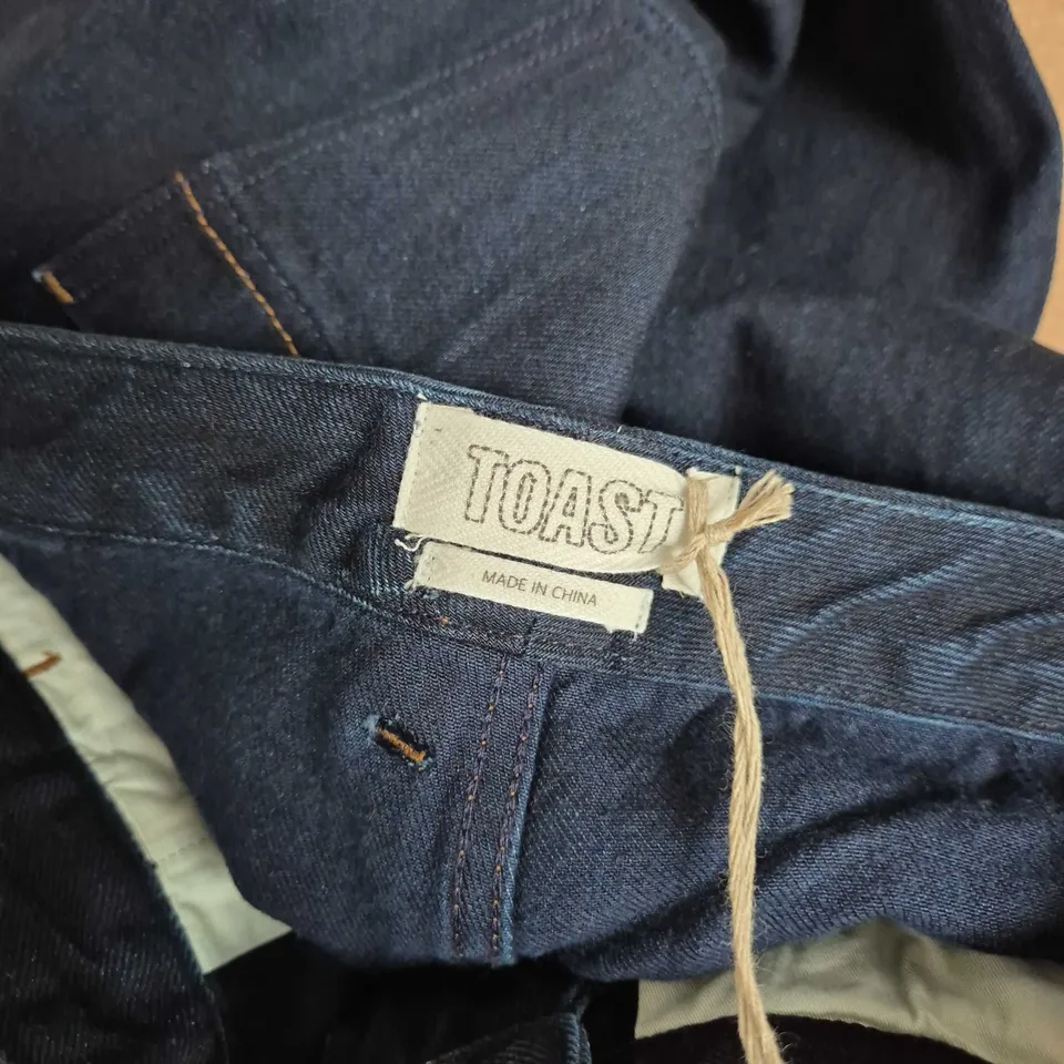 TOAST JAPANESE DENIM SLIM TROUSERS IN INDIGO - UK 12
