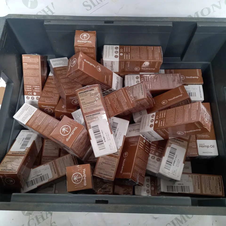 LOT OF APPROXIMATELY 55 STARHONOR YOUTHEMP CINNAMON HEMP OIL FOOD SUPPLEMENT (30ml)