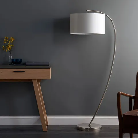 BOXED TERA 152CM NICKEL ARCHED FLOOR LAMP