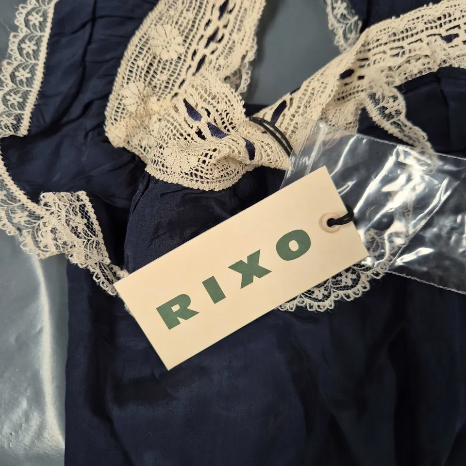 RIXO KENDARA DRESS – DEEP NAVY, UK 12 (M)