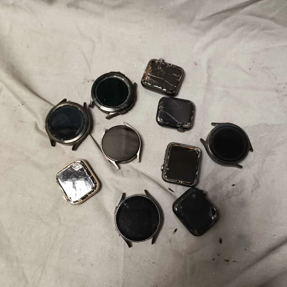 APPROXIMATELY 10 ASSORTED DAMAGED/FAULTY SMARTWATCH UNITS 