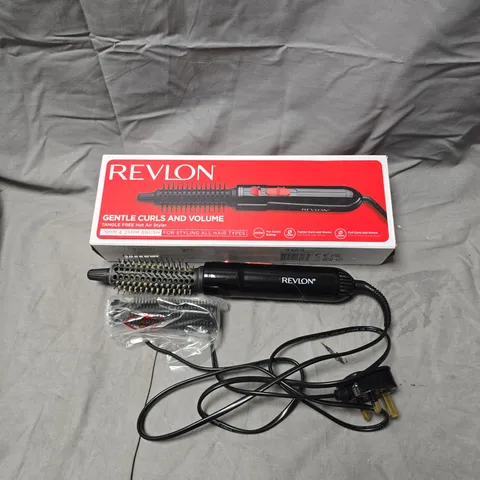 REVLON GENTLE CURLS AND VOLUME HOT AIR STYLER WITH 19MM & 25MM BRUSH – BLACK