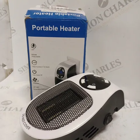 PORTABLE HEATER 500W PLUG IN