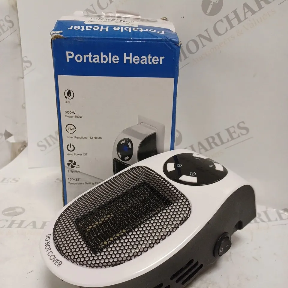 PORTABLE HEATER 500W PLUG IN 