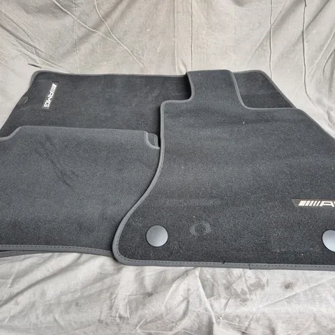 AMG 4PCE CAR MAT SET IN BLACK