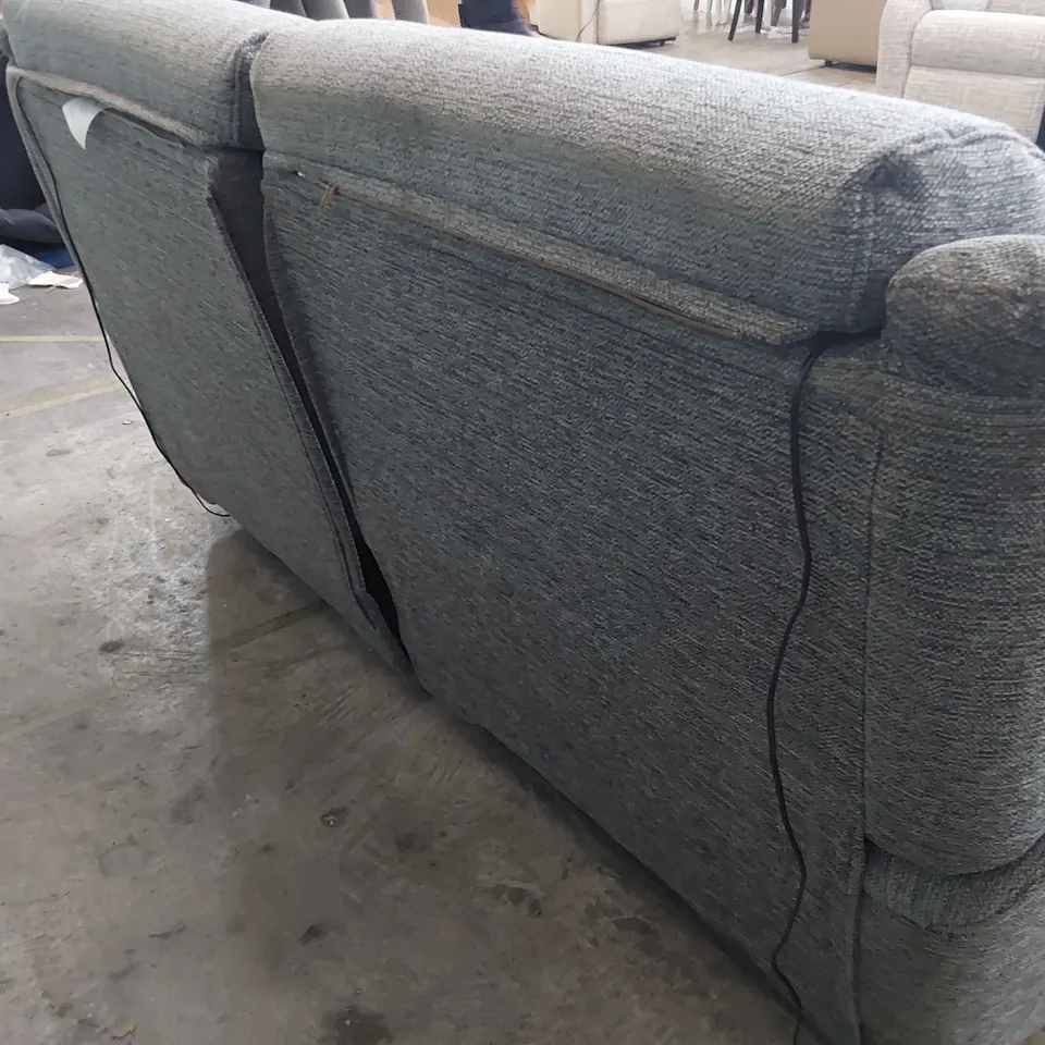 QUALITY BRITISH DESIGNER PARKER KNOLL COLORADO POWER RECLINING THREE SEATER SOFA CHARCOAL FABRIC 