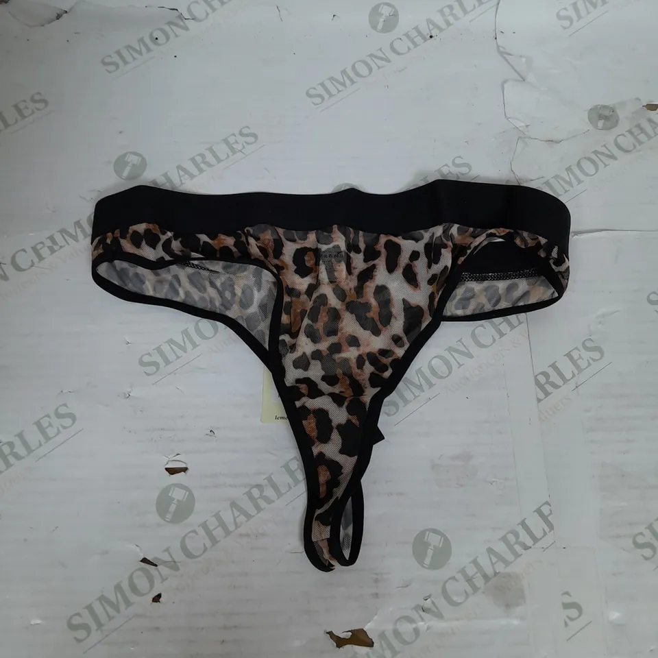 LEMONADE DOLLS LEOPARDMESH THONG IN SIZE 12